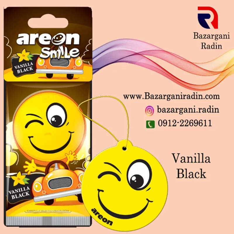 خوشبو کننده آرئون کارتی Smile Dry رایحه VANILLA BLACK