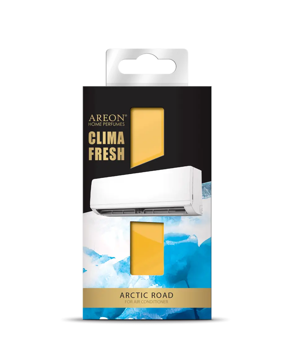 خوشبو کننده آرئون دریچه کولر گازی(اسپیلت) کلیما فرش لوکس Areon CLIMA FRESH رایحه Arctic Road