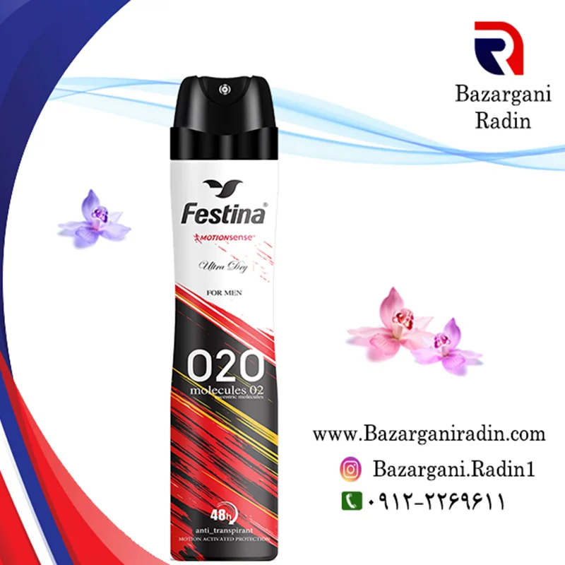 اسپری خوشبو کننده بدن فستینا(Festina) 200 میل مردانه با رایحه Molecules 02