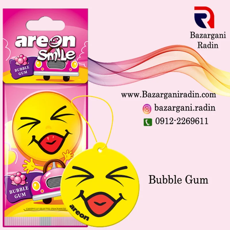 خوشبو کننده آرئون کارتی Smile Dry رایحه Bubble Gum