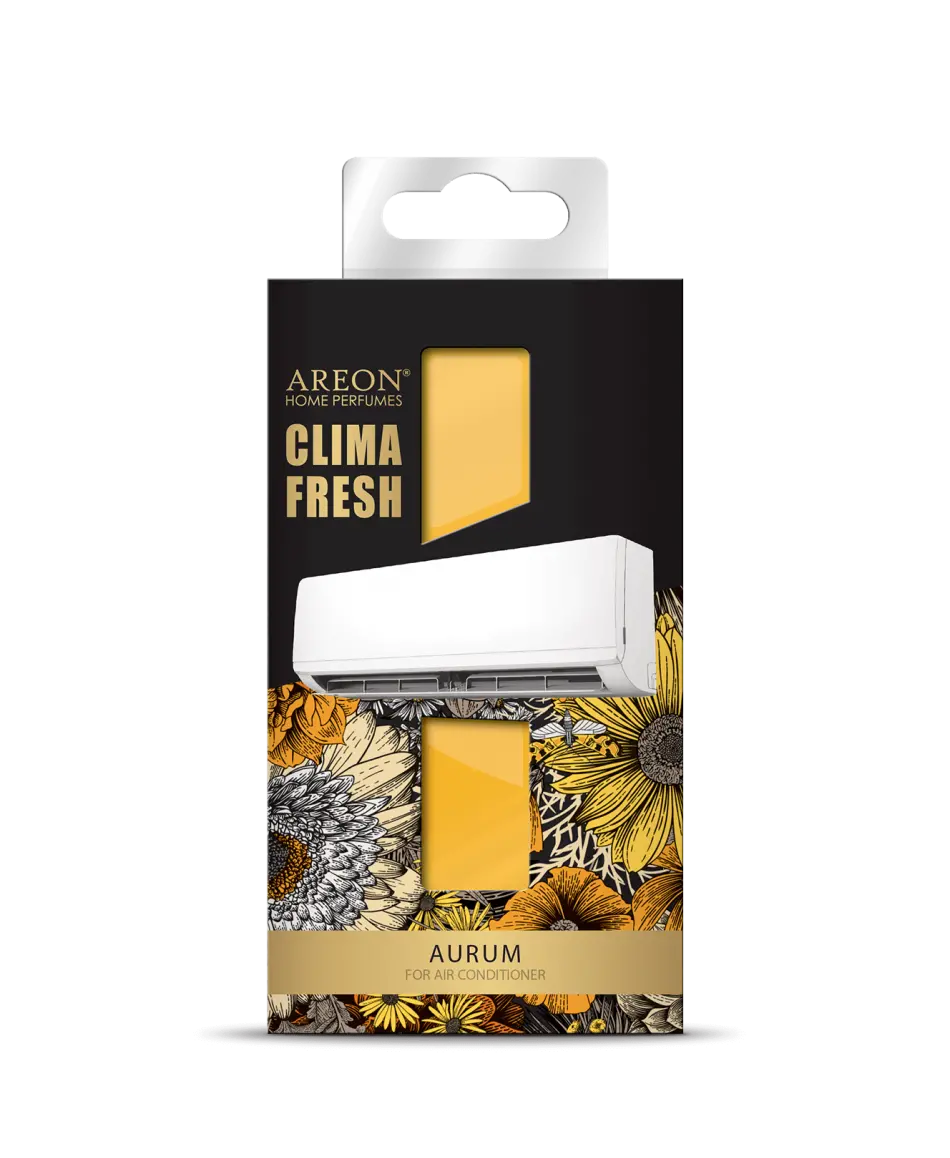 خوشبو کننده آرئون دریچه کولر گازی(اسپیلت) کلیما فرش لوکس Areon CLIMA FRESH رایحه Aurum