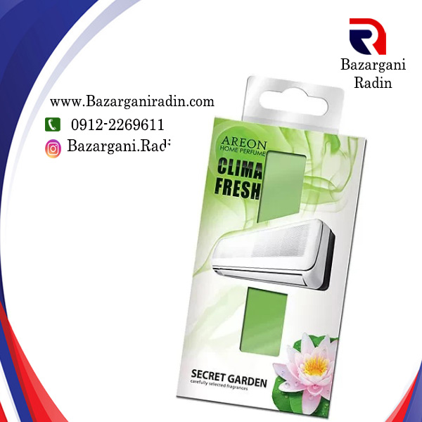 خوشبو کننده آرئون دریچه کولر گازی(اسپیلت) کلیما فرش Areon CLIMA FRESH رایحه SECRET GARDEN