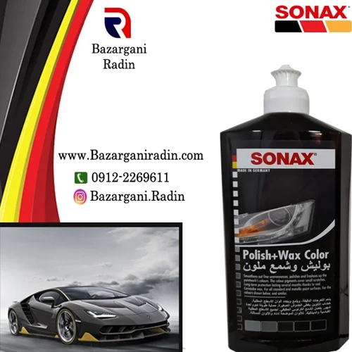 پولیش و واکس رنگی سوناکس مشکی مدل 500 میل ( SONAX) A کد296100