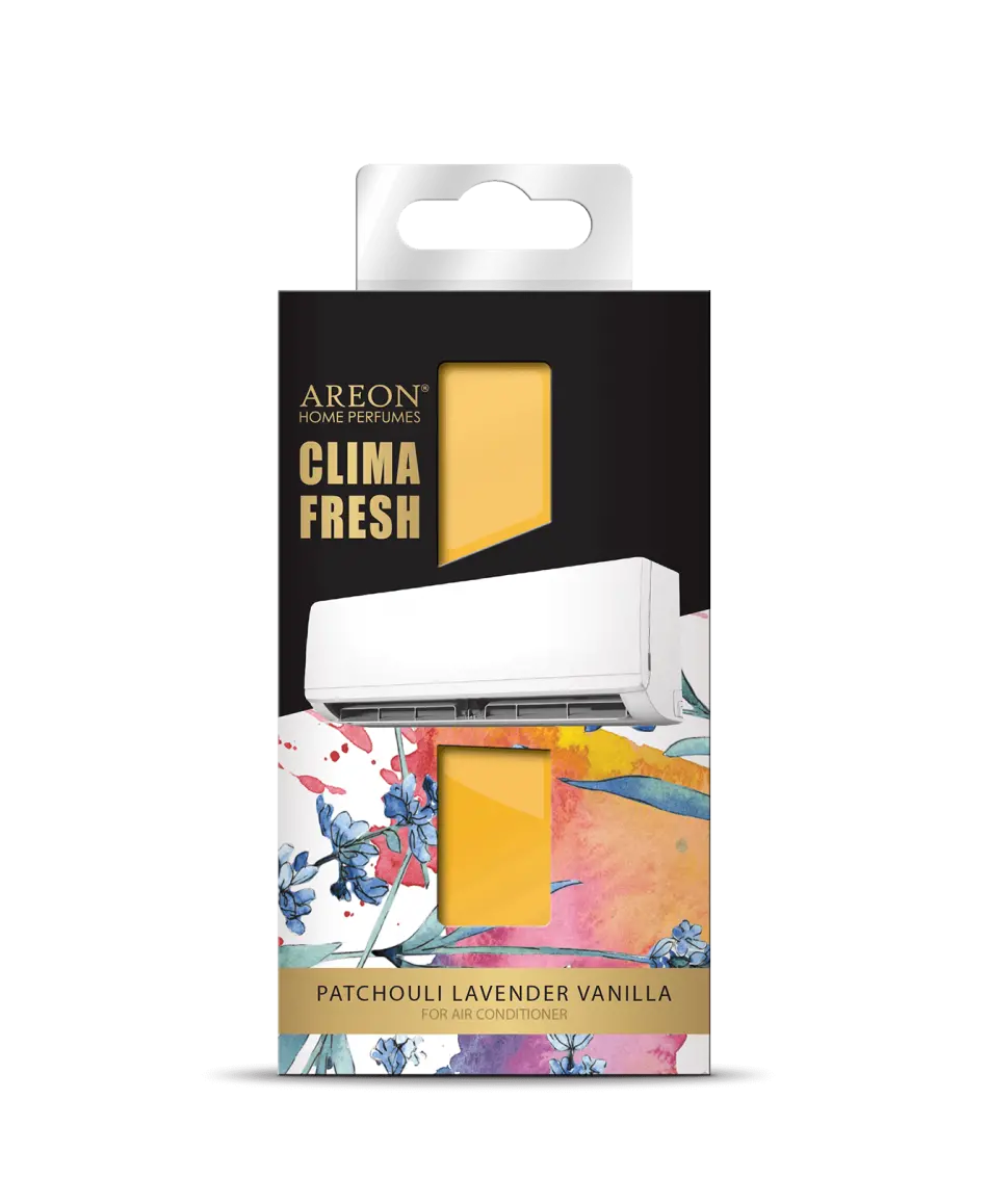 خوشبو کننده آرئون دریچه کولر گازی(اسپیلت) کلیما فرش لوکس Areon CLIMA FRESH کارتن 48 عددی پخش عمده